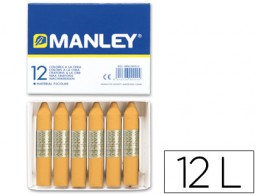 12 lápices cera blanda Manley unicolor ocre nº26
